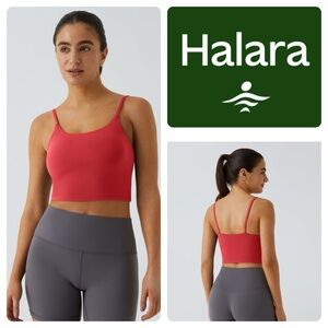 HALARA Red Basic Padded Workout Cropped Tank Top